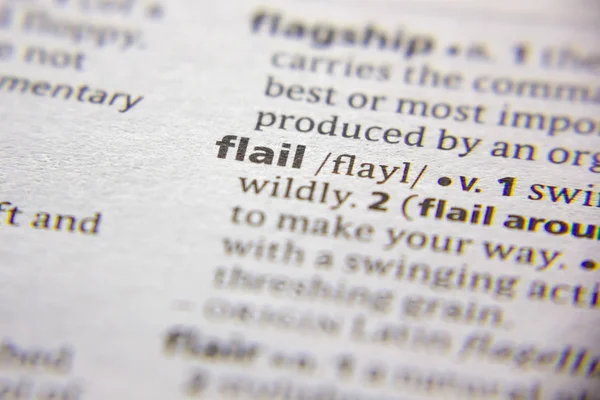Sözlükte Flail sözcüğü veya tümceciği.