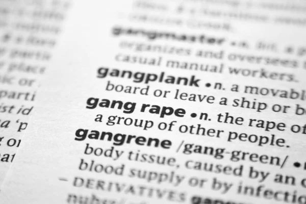 Szó vagy kifejezés Gang repce egy szótárban. — Stock Fotó
