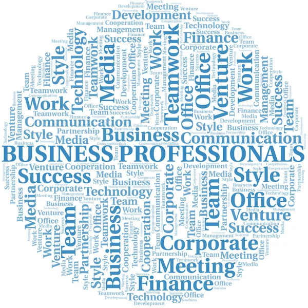 Business Professionals word cloud. Collage made with text only. — Stock Vector