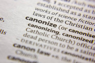 Sözlükte Canonize kelimesi veya tümceciği.