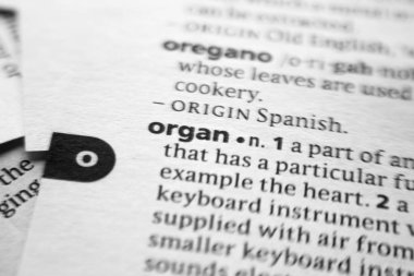 Sözlükteki sözcük veya tümcecik Organ.