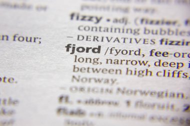 Bir sözlükte kelime veya cümle Fiyordu.