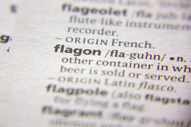 Sözlükteki sözcük veya ifade Flagon.