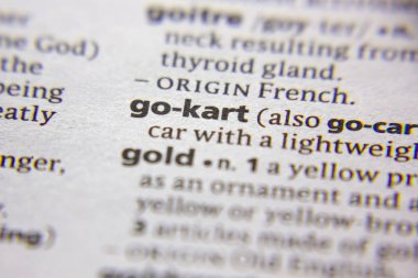Sözlükteki sözcük veya tümcecik Go-kart.