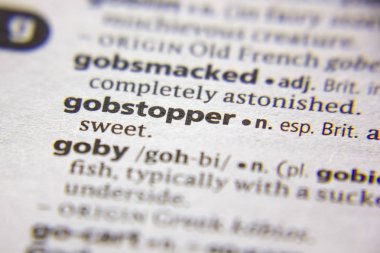 Sözlükte Gobstopper sözcüğü veya tümceciği.