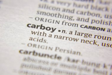 Kelime veya cümle Carboy bir sözlük.