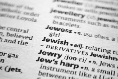 Sözlükte Kelime veya kelime Yahudi.