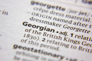 Kelime veya cümle Gürcü bir sözlük.