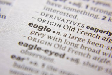 Sözlükte Sözcük veya ifade Kartal.