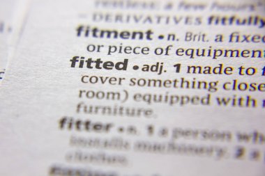 Kelime veya cümle bir sözlüğe takılı.