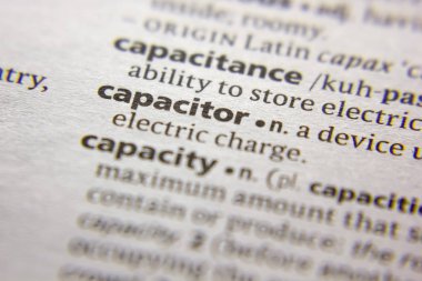 Sözlükteki sözcük veya tümcecik Kapasitör.