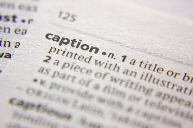 Sözlükteki sözcük veya tümcecik Resim Yazısı.