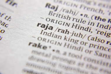 Sözlükte Kelime veya ifade Raja.