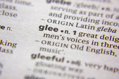 Kelime veya cümle Glee bir sözlük.
