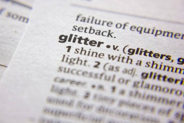 Kelime veya ifade Glitter bir sözlük.