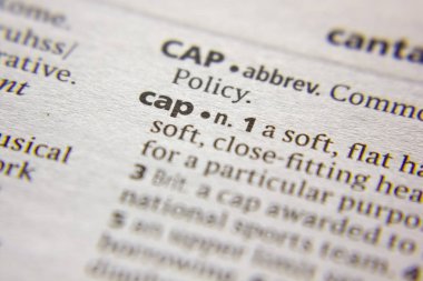 Sözlükteki sözcük veya tümcecik Cap.