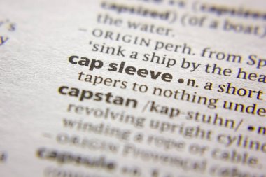 Sözlükte kelime veya cümle Cap Sleeve.