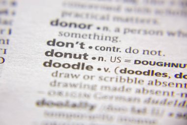 Sözlükte Kelime veya ifade Donut.