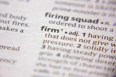 Sözlükte Word veya tümcecik Firma.