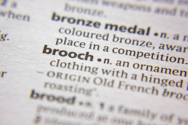 Kelime veya ifade broş bir sözlük.