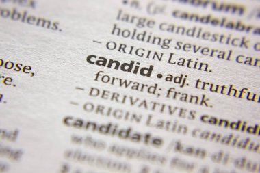 Sözlükte Samimi Sözcük veya tümcecik.