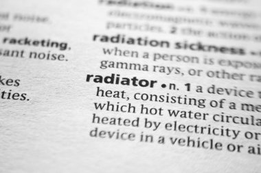 Sözlükteki sözcük veya tümcecik Radyatör.