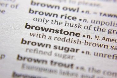 Kelime veya ifade Brownstone bir sözlük.