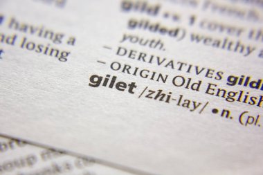 Kelime veya cümle Gilet bir sözlük.