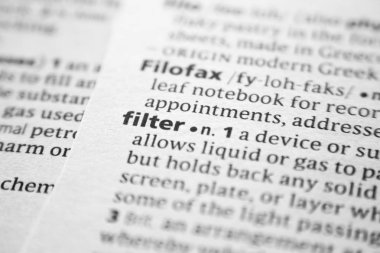 Sözlükteki sözcük veya tümcecik Filtre.