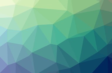 Mavi ve yeşil yatay düşük Poli arka plan resmi. Güzel çokgen tasarım deseni. 