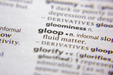 Kelime veya cümle Gloop bir sözlük.