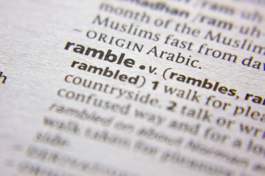 Sözlükteki Sözcük veya ifade Ramble.