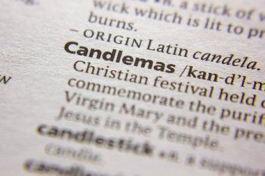 Kelime veya ifade Candlemas bir sözlük.
