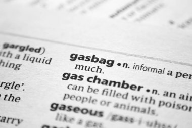Sözlükteki sözcük veya ifade Gasbag.