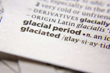 Sözlükteki sözcük veya tümcecik Buzul dönemi.