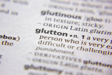 Kelime veya ifade Glutton bir sözlük.