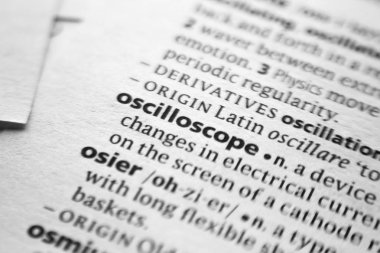 Sözlükteki sözcük veya tümcecik Osiloskop.