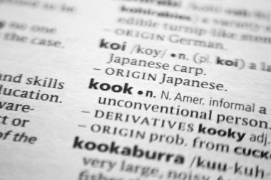 Sözlükte Word veya cümle kook.