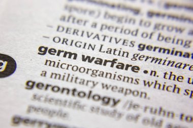 Bir sözlükte kelime veya cümle germ savaş.