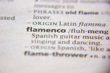 Sözlükte sözcük veya deyim Flamenko.