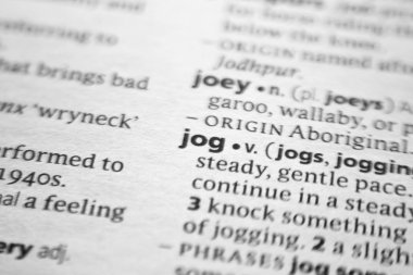 Sözlükte Jog sözcüğü veya tümceciği.