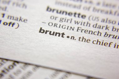 Kelime veya cümle Brunt bir sözlük.