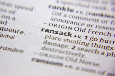 Sözlükte Kelime veya ifade Ransack.