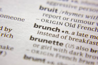 Sözlükte Sözcük veya ifade Brunch.