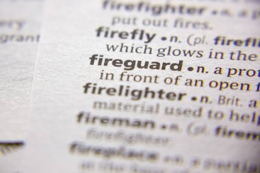 Sözlükte Sözcük veya ifade Fireguard.