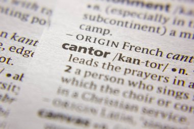 Kelime veya cümle Cantor bir sözlük.