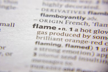 Kelime veya cümle bir sözlük Flame.