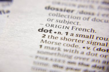 Sözlükteki sözcük veya ifade Nokta.