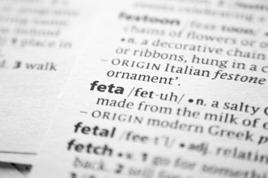 Sözlükte feta sözcüğü veya tümceciği.