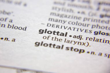 Sözlükte Glottal sözcüğü veya tümceciği.